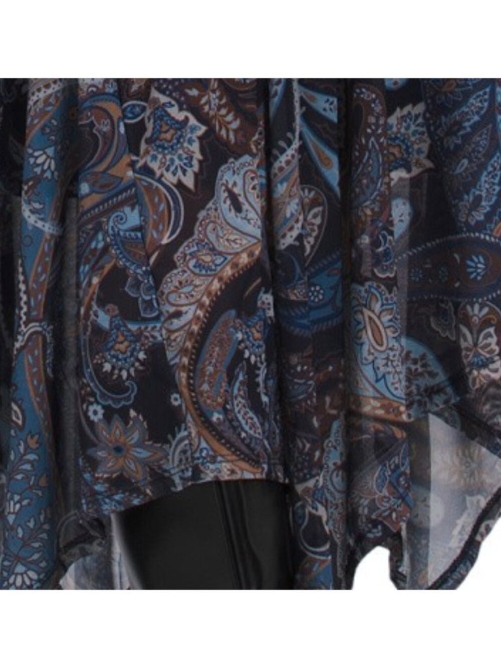 HARLOW AND ROSE Mesh Handkercheif Hem Belted Dress - Picture 5 of 5